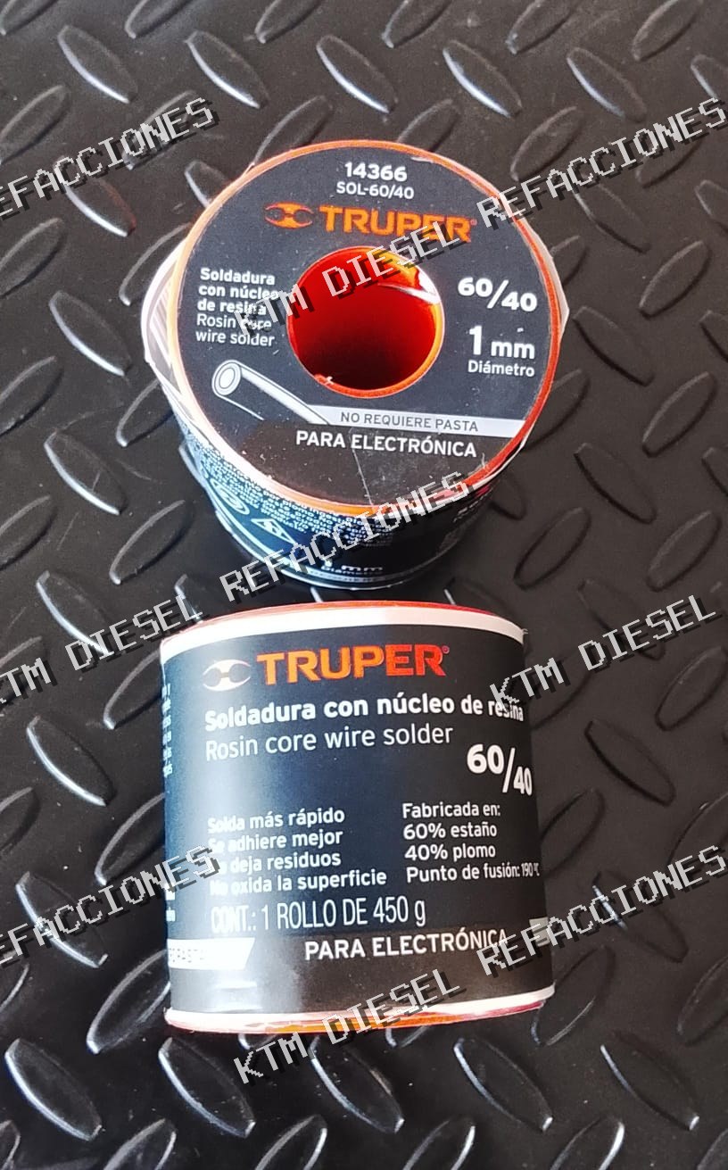 SOLDADURA 60/40 PARA ELECTRONICA 450GR TRUPER