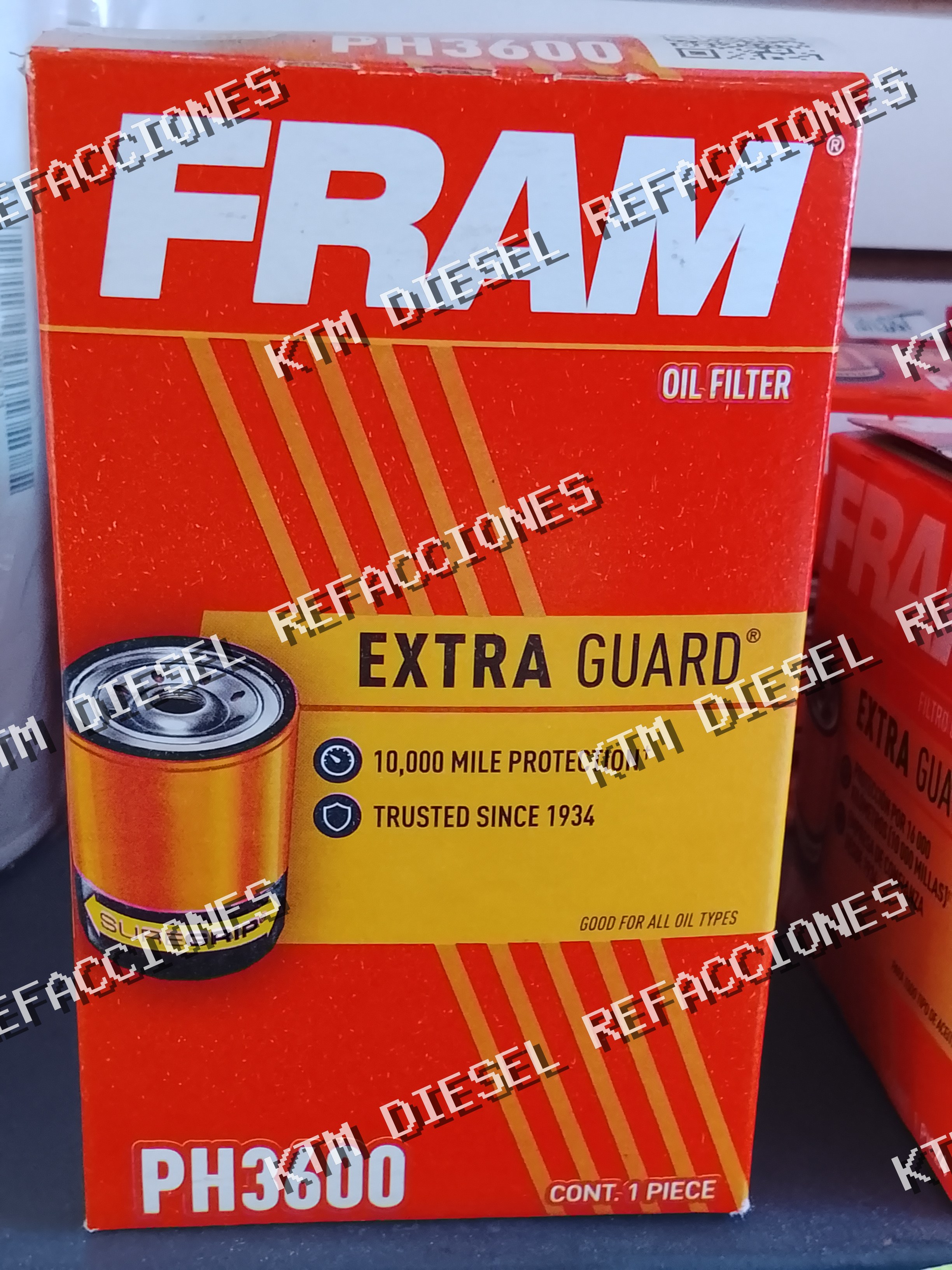 FILTRO DE ACEITE FRAM  PH3600