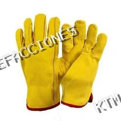 GUANTE DE CUERO AMARILLO