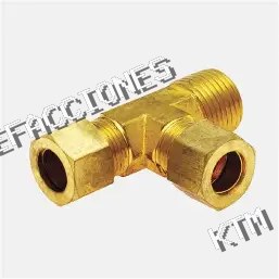 CONEXION EN TEE 3/8 A 3/8 A 3/8 NPT LATERAL LATON