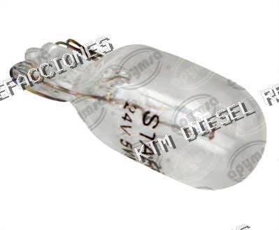 FOCO INCANDESCENTE 158 TRANSPARENTE 12V 5W 1 POLO 1PZ TIPO PELLIZCO AUDI CHEV NISSAN PONTIAC QBH STAR 158 