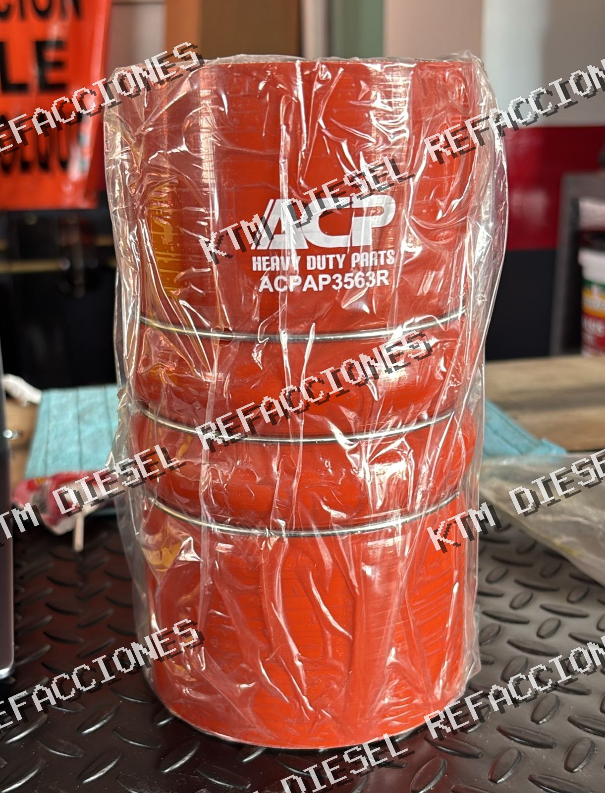 MANGUERA POSENFRIADOR ROJA DE 4" x 8" 3 AROS ACP