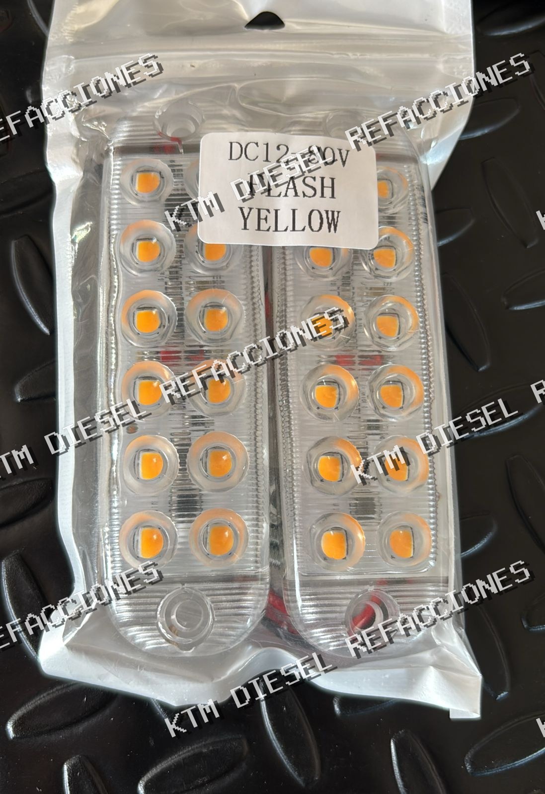 LUZ LATERAL DE 12 LED ESTROBOSCOPIA TRANSPARENTE 10U