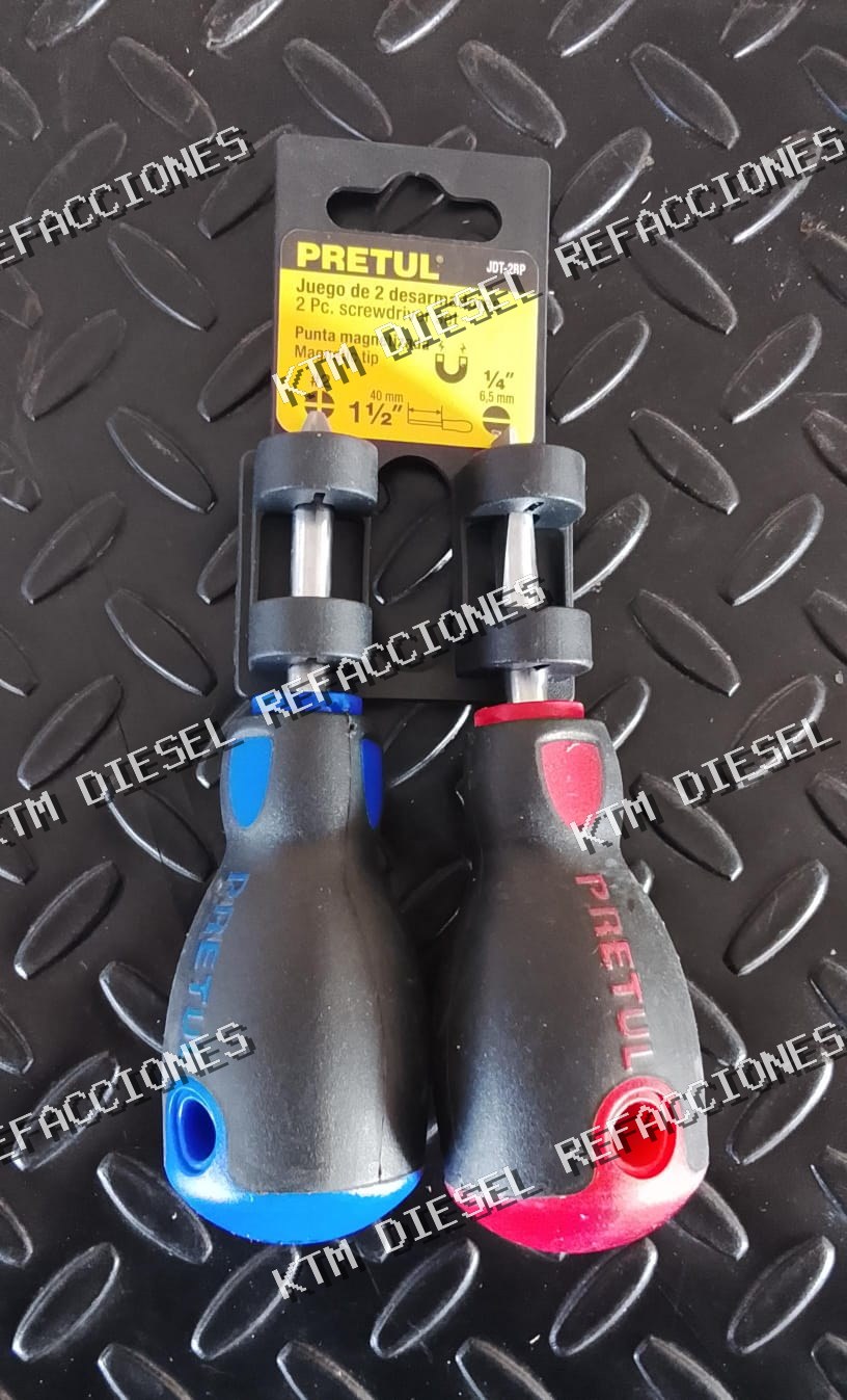 JUEGO DE 2 DESARMADORES 1 1/2" PRETUL