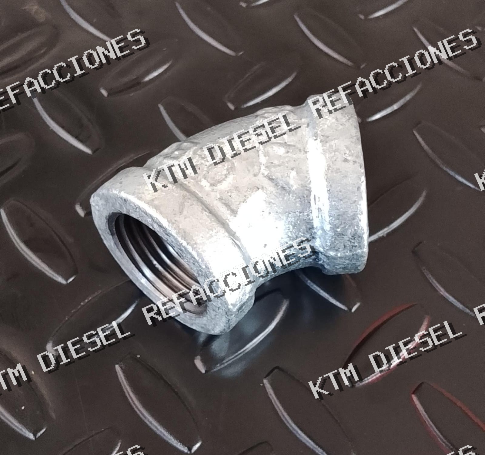 CODO 45° GALVANIZADO 1/2