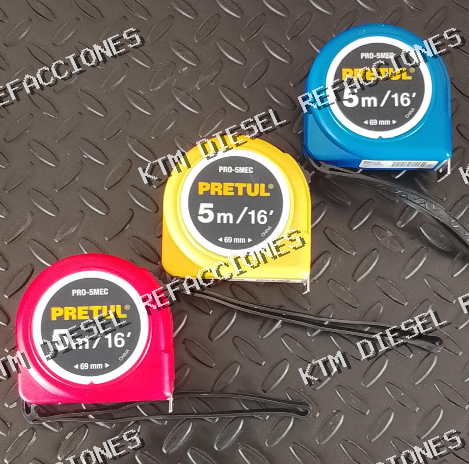 FLEXOMETRO 5M CINTA METRICA 19MM EN DISPLAY BOX PRETUL