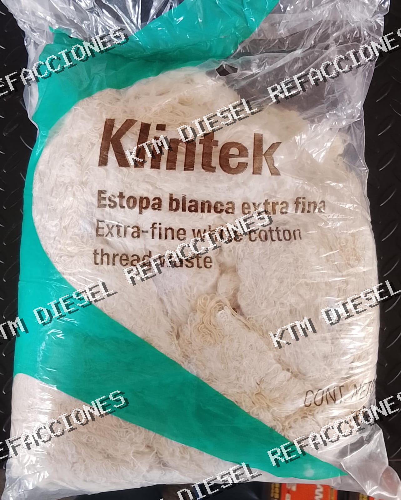 BOLSA DE ESTOPA EXTRA FINA BLANCA 1/2KG  KLINTEK