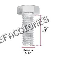 TORNILLO GALVANIZADO 5/16 x 3/4" ESTANDAR