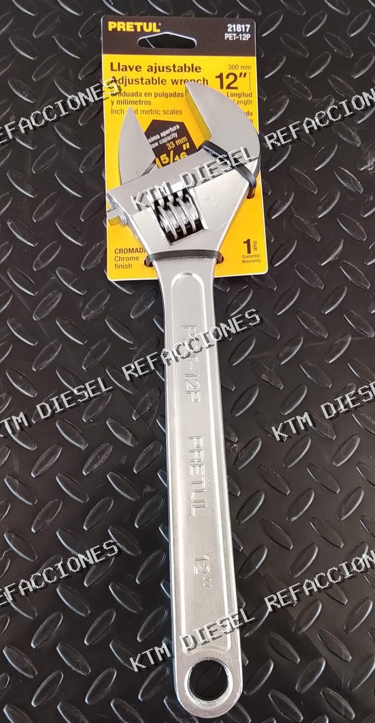 LLAVE AUTOAJUSTABLE PERICO 12" PRETUL