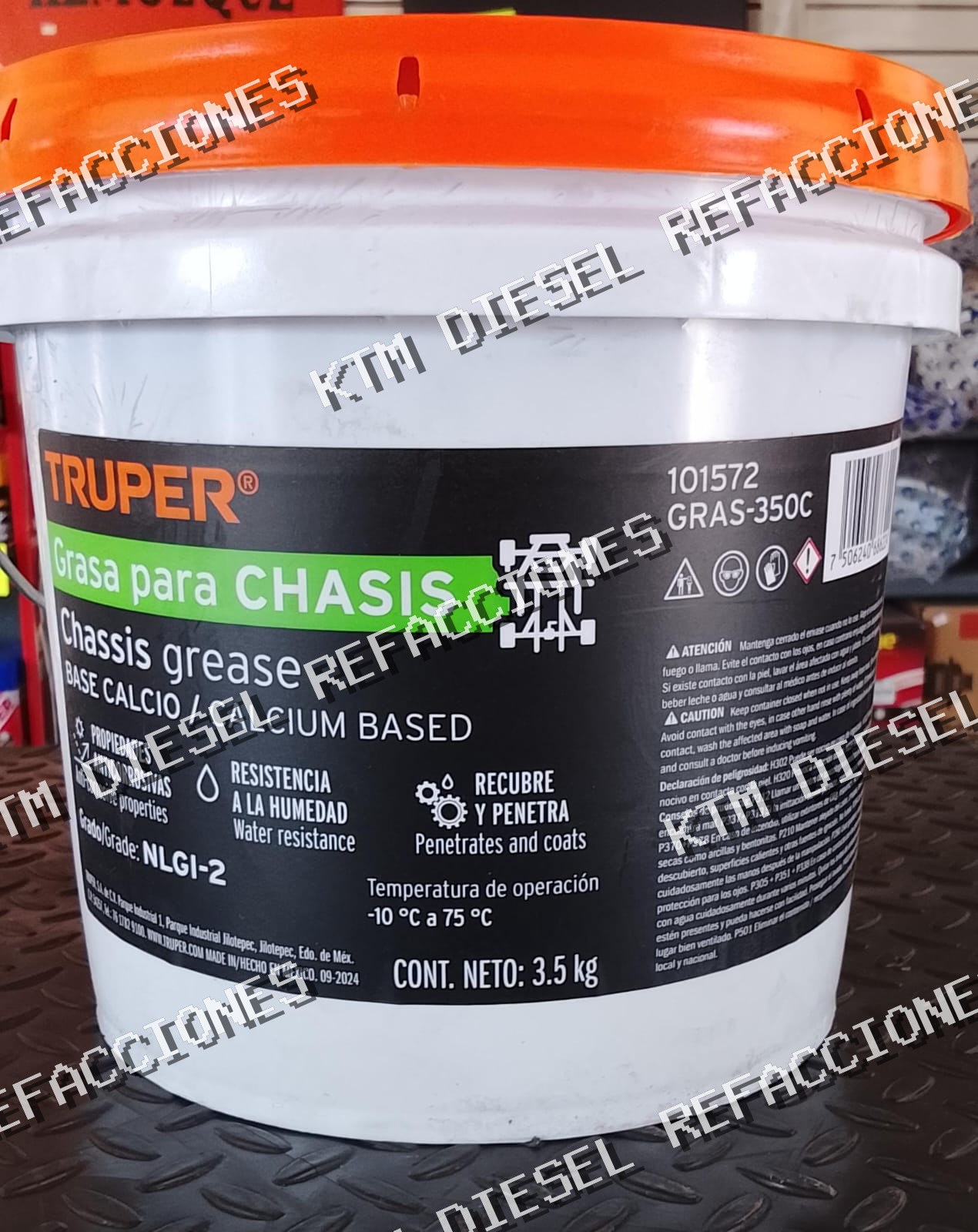 GRASA LUBRICANTE PARA CHASIS BASE CALCIO 3.5KG TRUPER