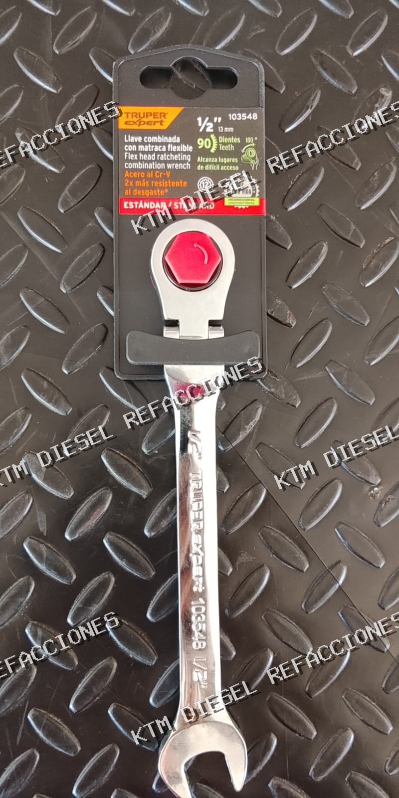LLAVE COMBINADA CON MATRACA 1/2" FLEXIBLE PRETUL