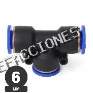 CONEXION RAPIDA EN TEE 6MM (1/4) PLASTICO