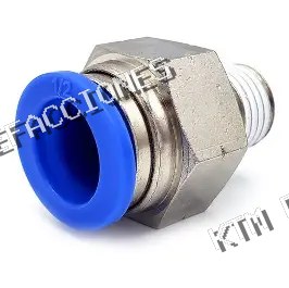 CONEXION RAPIDA RECTA 1/2 A 1/4 NPT PLASTICO