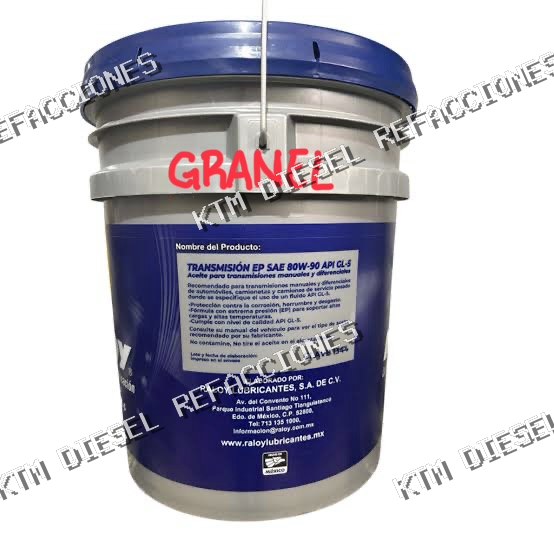 ACEITE DE TRANSMISION MANUAL Y DIFERENCIALES RALOY  80W90 A GRANEL