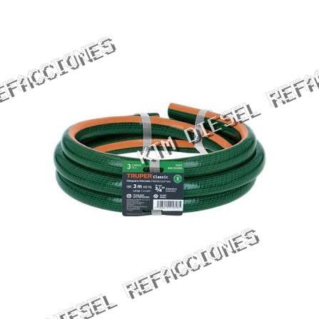 MANGUERA DE JARDIN REFORZADA 3/4 X 3M TRUPER