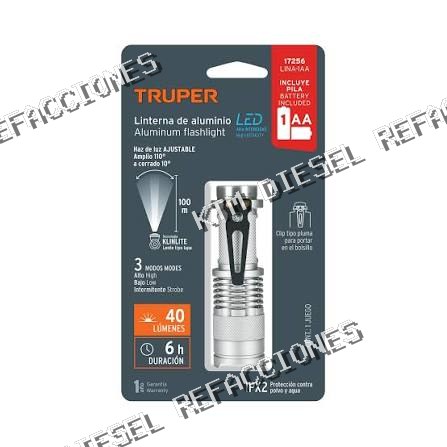 LINTERNA DE ALUMINIO 1 LED 3 MODOS TRUPER 