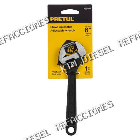 LLAVE AJUSTABLE PERICO 6” PRETUL