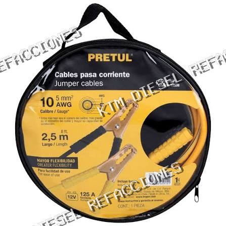 CABLES PASA CORRIENTE 2.5M 12V 125A PRETUL