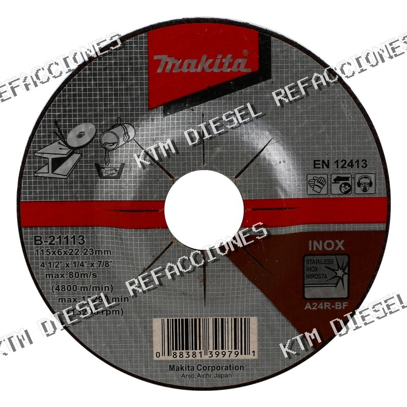 DISCO PARA DESBASTE 4.5" MAKITA