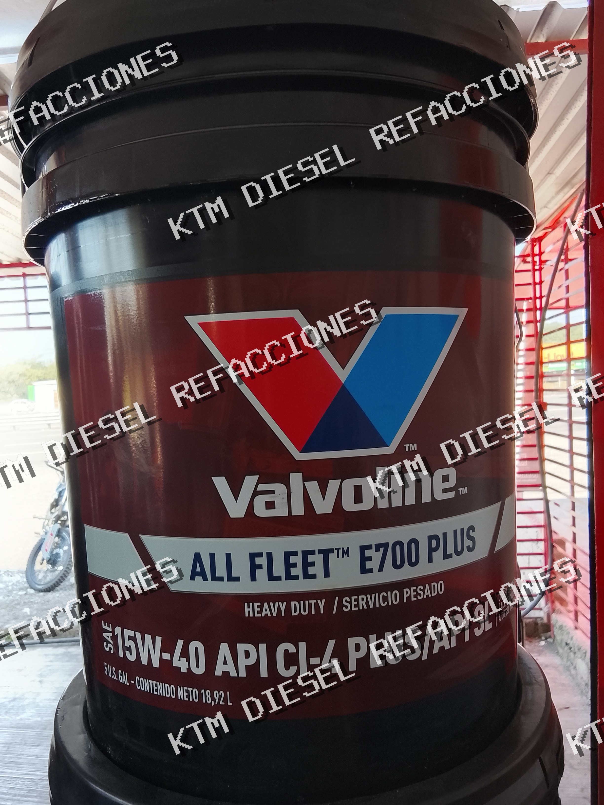 ACEITE DE MOTOR DIESEL ALL FLEET E700 PLUS 15W40 API CI-4 PLUS/API SL VALVOLINE 19LT
