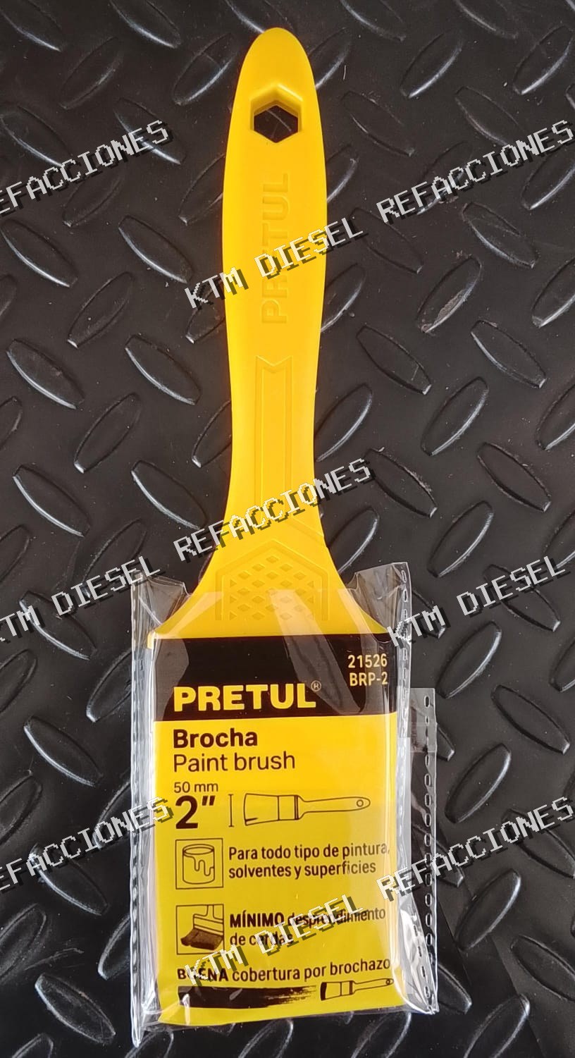 BROCHA USO GENERAL DE 2" CON MANGO DE PLASTICO PRETUL