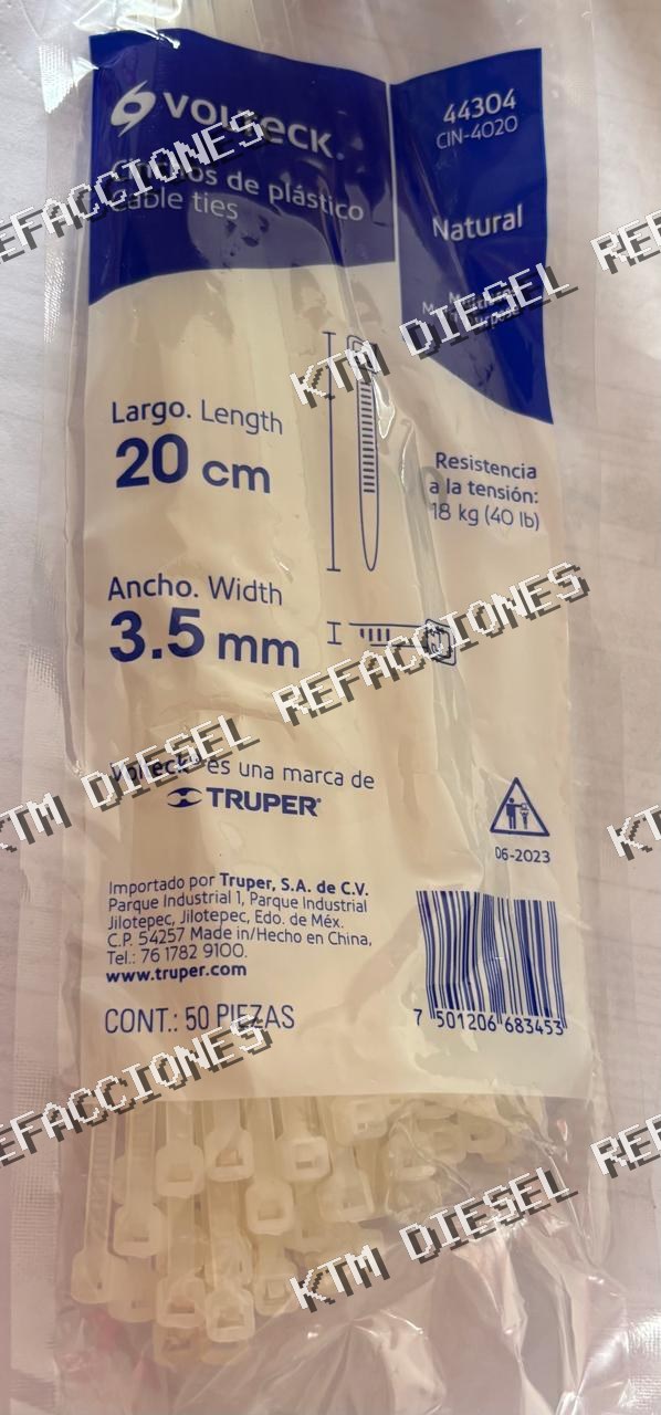 CINCHO DE PLASTICO 20CM X 3.5MM