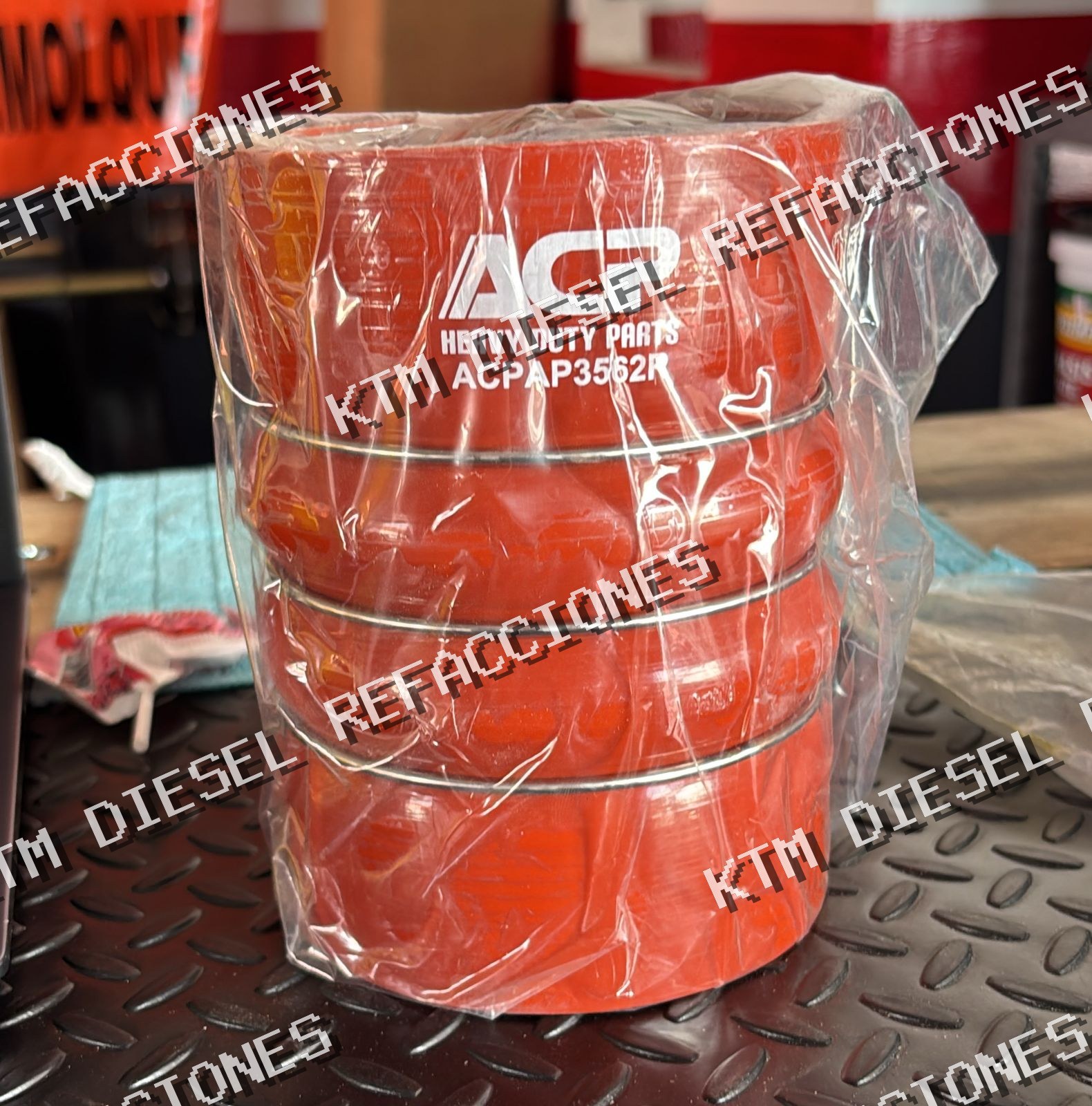 MANGUERA POSENFRIADOR ROJA DE 4" X 6" 3 AROS ACP
