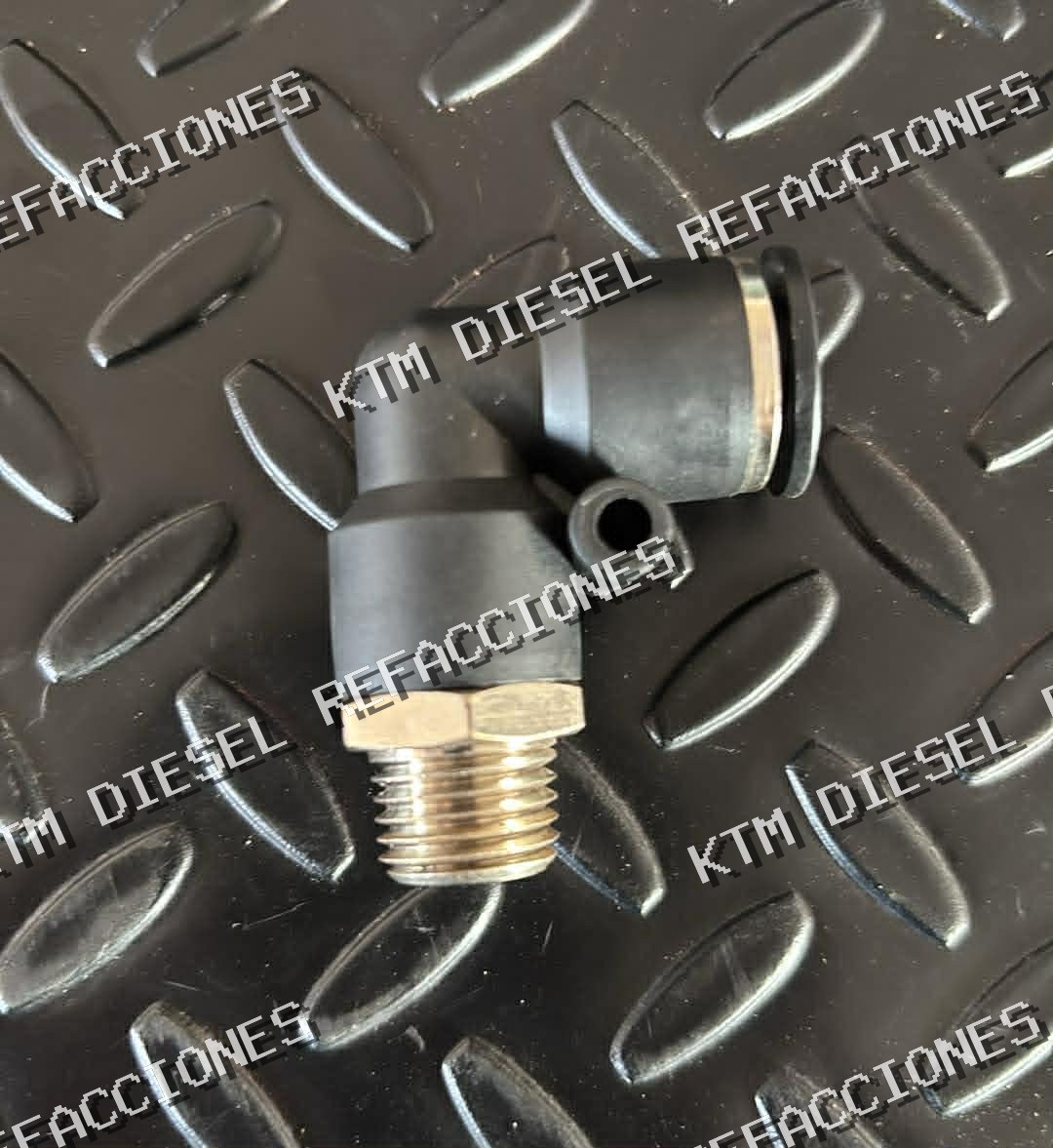 CONEXION EN CODO 90° 3/8 A 1/4 NPT PLASTICO