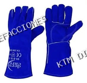 GUANTE DE CARNAZA AZUL DERMACARE