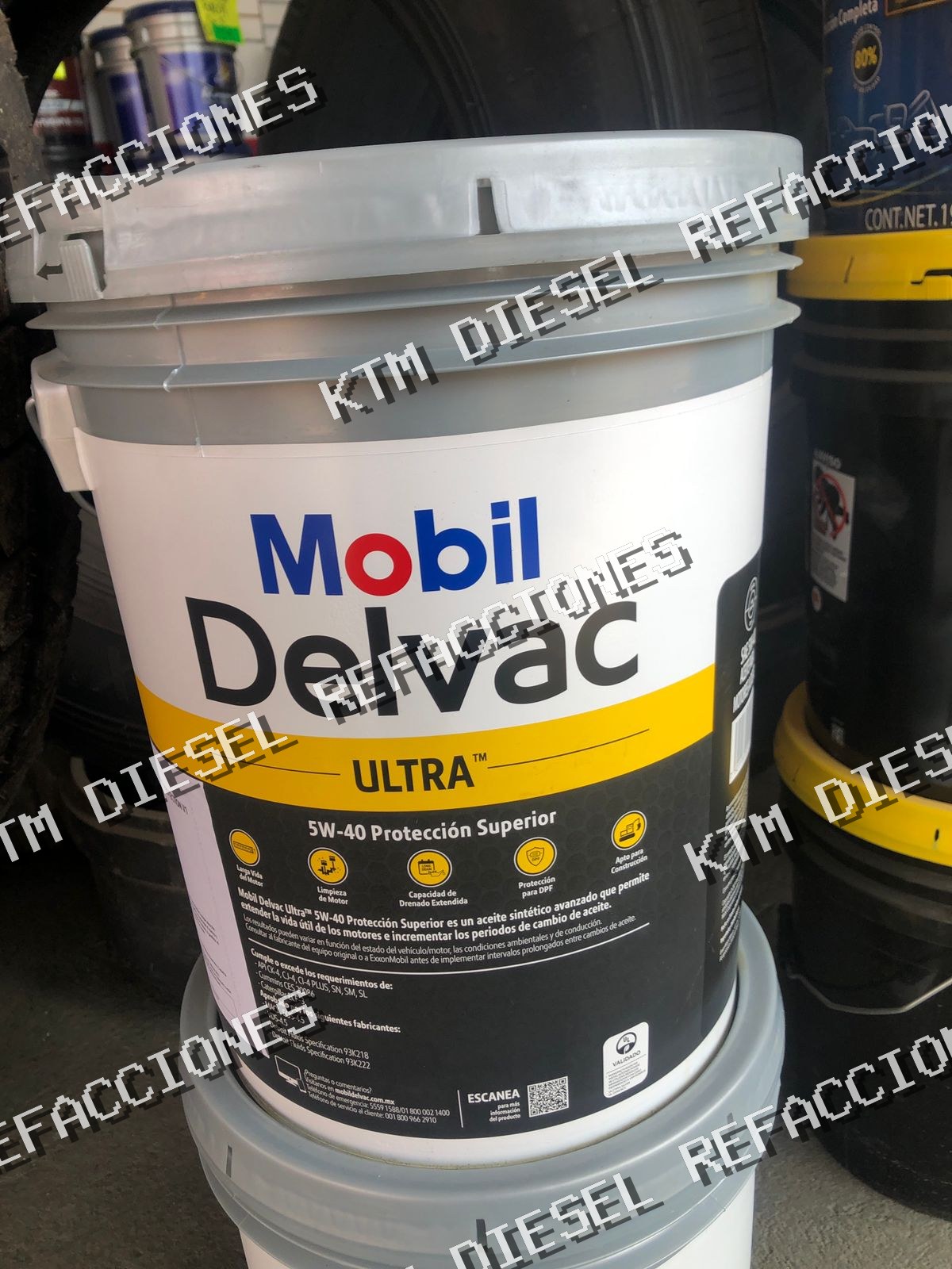 ACEITE DE MOTOR MOBIL DELVA ULTRA 5W40 PROTECCIONN SUPERIOR  TAPA GRIS 