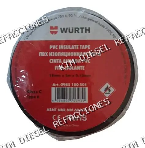 CINTA NEGRA 5M WURTH