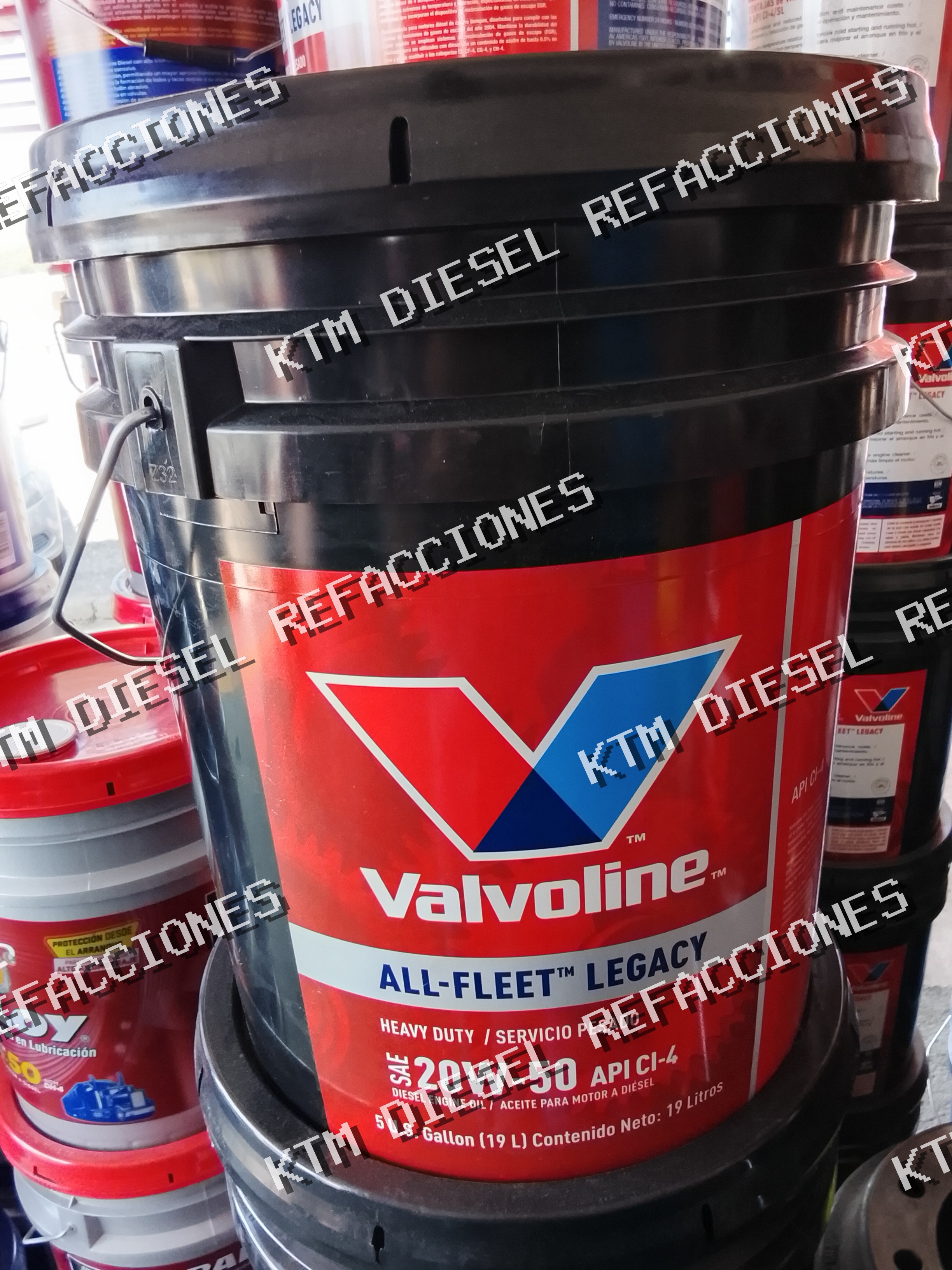 ACEITE DE MOTOR DIESEL SAE 20W50 API CI-4 VALVOLINE 19LT